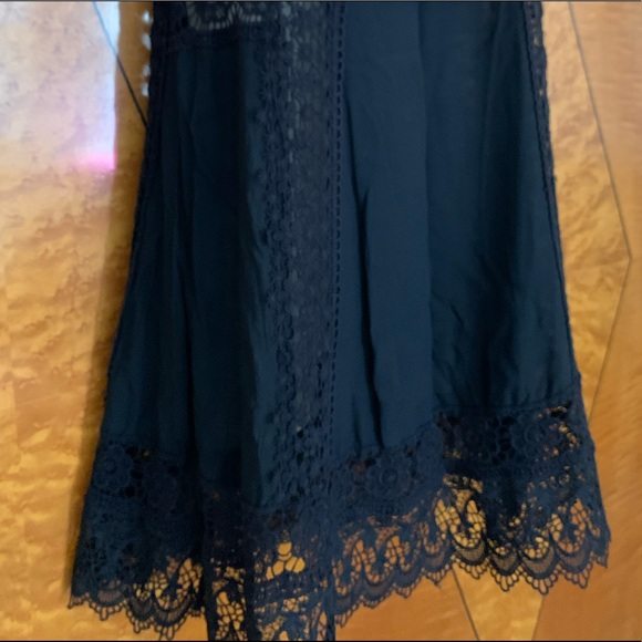 🌻 Black Lace Boho Style Shift Dress ☀️ - Picture 5 of 8